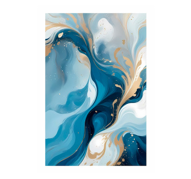 Poster abstracto lagoa azul - TenStickers