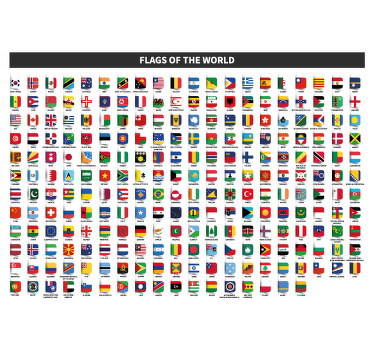 Poster cidades e países bandeiras do mundo - TenStickers
