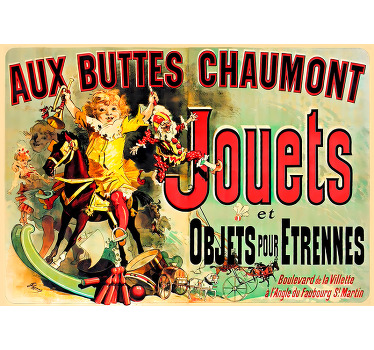 Poster retro aux buttes chaumont jouets - TenStickers