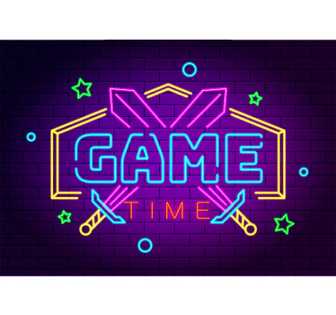 Pôster de videogame efeito néon - TenStickers