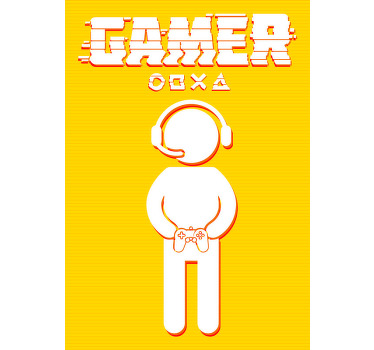 Pôster de videogame ícone do jogador - TenStickers