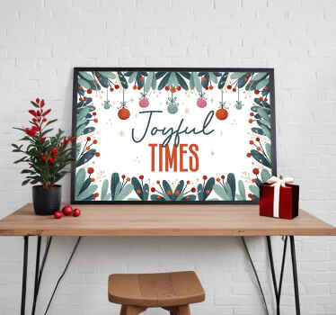 Poster Natal tempos alegres - TenStickers