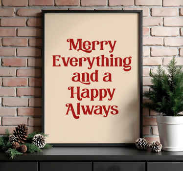 Poster Natal tudo e feliz sempre - TenStickers