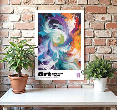 Poster abstracto exposição de arte - TenStickers