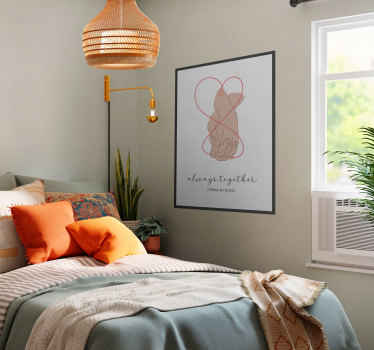 Poster para quarto de casal always togetherSempre juntos - TenStickers