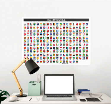 Poster cidades e países bandeiras do mundo - TenStickers