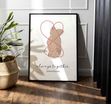 Poster para quarto de casal always togetherSempre juntos - TenStickers