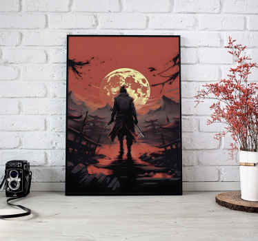 Poster juvenil silhueta de guerreiro de anime - TenStickers