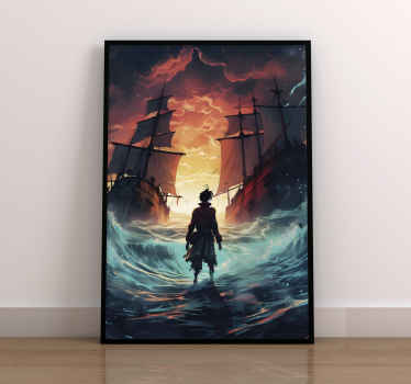 Poster juvenil pirata épico e naufrágio - TenStickers