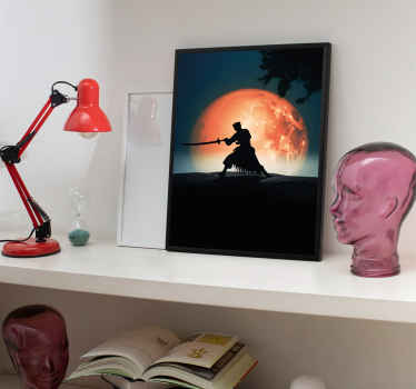 Poster juvenil samurai retroiluminado - TenStickers