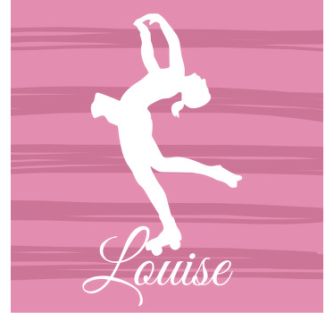 Patinador artístico tela personalizada. Vire qualquer espaço da casa com decoração que ilustra a pose da dança bailer. Fácil de aplicar e autocolante.