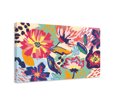 Quadro moderno Flor pintada moderna - TenStickers