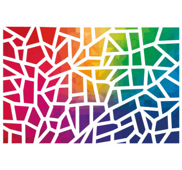 Uma impressão em tela de mosaico com todas as cores do arco-íris só para você! Inscreva-se no nosso site com 10% de desconto em seu primeiro pedido.