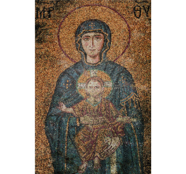 Impressões em canvas do mosaico bizantino antigo para decorar a sua casa. Este detalhe e característica do produtona tela retrata uma estampa retro original.