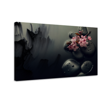 Quadro elegante Flores piedras zen elegantes - TenStickers