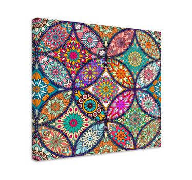 Quadro sala casamento Mandalas coloridas - TenStickers