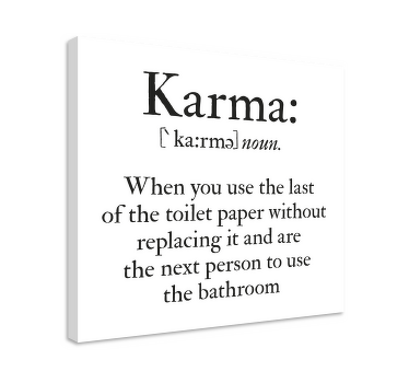 Quadro para a casa de banho Banho divertido karma - TenStickers