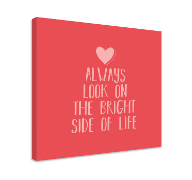 Quadro frase motivacional Lado bom da vida - TenStickers