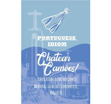 Incomodar alguém português citar canvas art. Esquema de cores azul com motivos decorativos e texto em branco. Envio imediato!