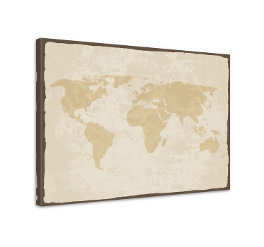 Tela branca e bege do mapa do mundo vintage. Plano de fundo texturizado branco com um motivo de mapa-múndi bege. Decore suas paredes. Envio imediato!