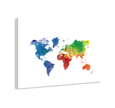 Quadro mapa mundi Artístico - TenStickers