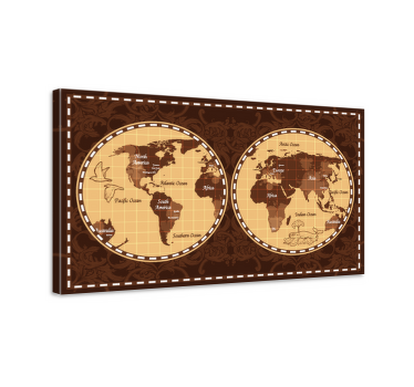 Quadro mapa mundi Velho - TenStickers