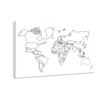 Quadro mapa mundi Minimal moderno - TenStickers
