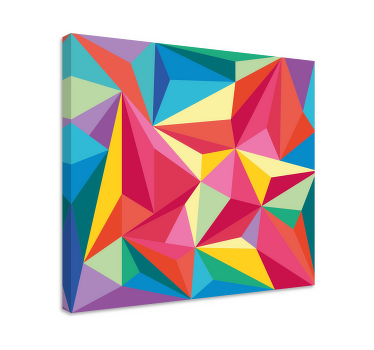 Quadro de figuras geométricas Imagem geométrica multicolorida - TenStickers