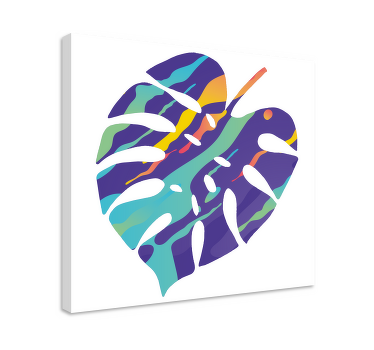 Quadro de figuras geométricas Folha colorida arte abstrata - TenStickers