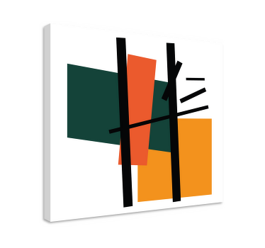 Quadro de figuras geométricas Quadrados e retângulos arte abstrat - TenStickers