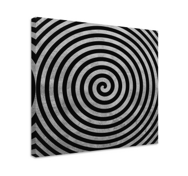 Quadro 3D Redemoinho preto e branco - TenStickers
