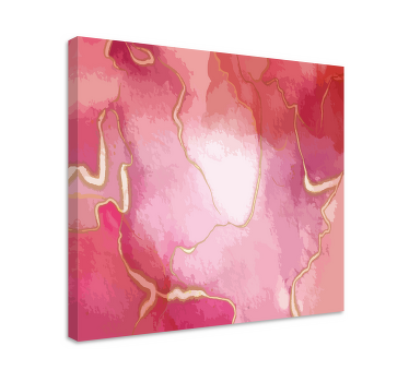 Quadro para quarto Efeito de mármore rosa e dourado - TenStickers