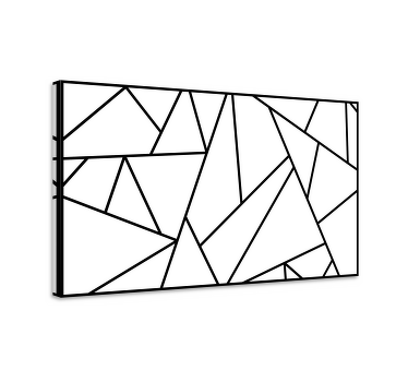 Quadro Decorativo abstrato padrões angulares - TenStickers