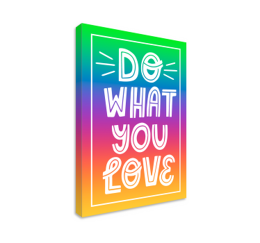 Quadro frase motivacional Cor do arco-íris com texto - TenStickers