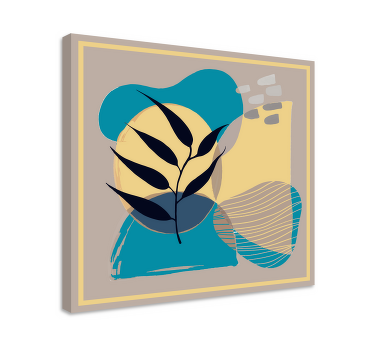 Quadro abstrato Padrão abstrato azul estilo africano - TenStickers