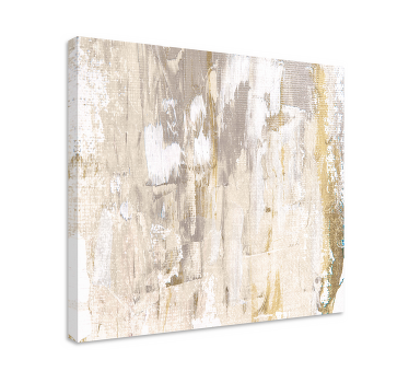 Quadro vintage Pintura abstrata da floresta branca - TenStickers