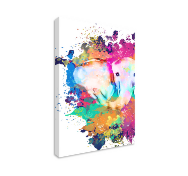 Quadro de figuras geométricas Elefante de cores vivas - TenStickers