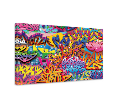 Quadro moderno Desenho de pintura grafitti colorido - TenStickers