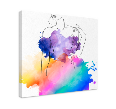 Quadro moderno Vestido de mulher aquarela - TenStickers