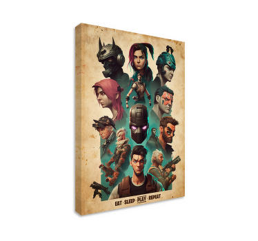 Quadro videogame coleção de personagens épicosUma coleção de pers - TenStickers