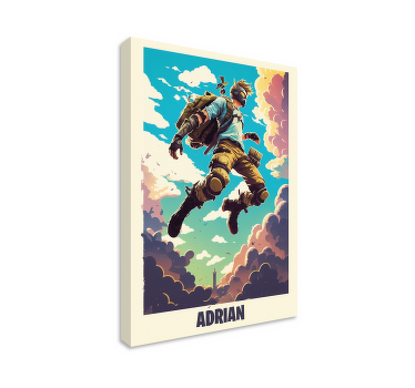 Quadro videogame personagem épica com nome personalizadoPersonage - TenStickers