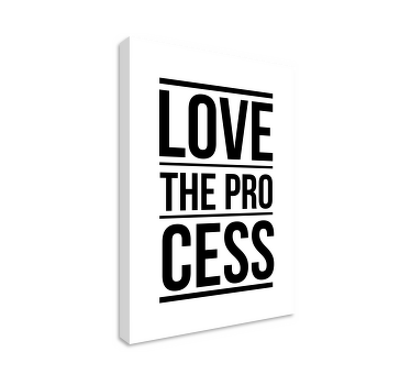 Quadro frase motivacional ame o processo. Aprenda com as experiên - TenStickers