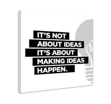 Quadro frase motivacional ideias são a chave para o sucesso. Se v - TenStickers