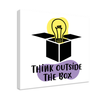 Quadro frase motivacional esta é uma frase para pensar fora da ca - TenStickers