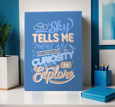 Quadro frase motivacional citação de curiosidade - TenStickers