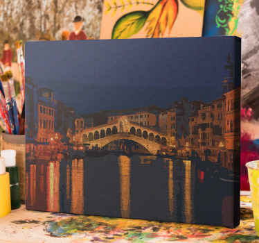 Você adoraria esta impressão em tela de grand canal veneza city com ela projetada em textura de pintura para sua casa ou espaço de escritório.