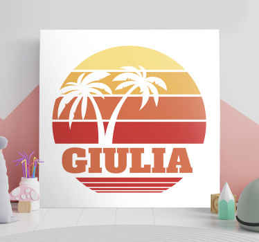 Impressão personalizado conhecido da lona da paisagem do por do sol do vintage. Linda tela adequada para decorar qualquer parte de uma casa ou outro espaço.