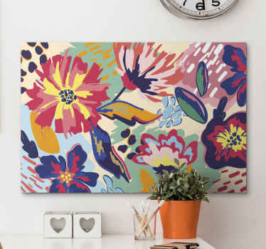 Quadro moderno Flor pintada moderna - TenStickers