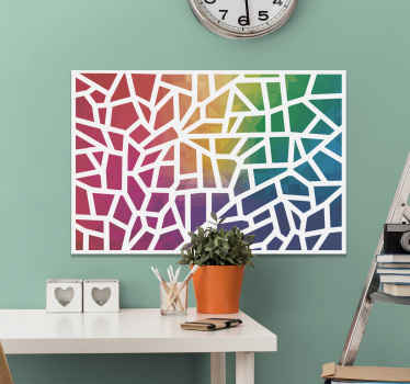 Uma impressão em tela de mosaico com todas as cores do arco-íris só para você! Inscreva-se no nosso site com 10% de desconto em seu primeiro pedido.