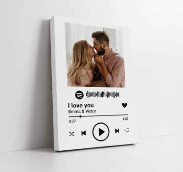Quadro de música Spotify música fundo branco - TenStickers